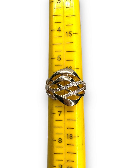 Кольцо из красного золота с цирконием (31765939) 3