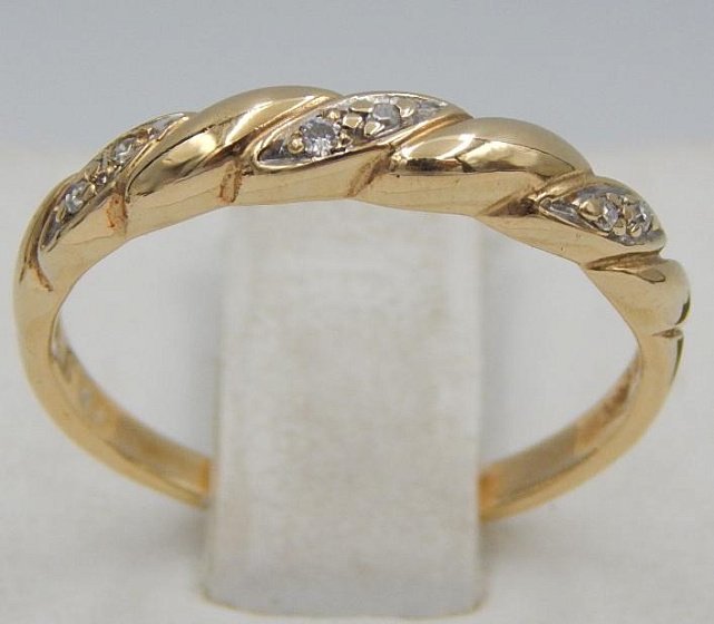 Кольцо из красного золота с бриллиантом (-ми) (28660606) 0