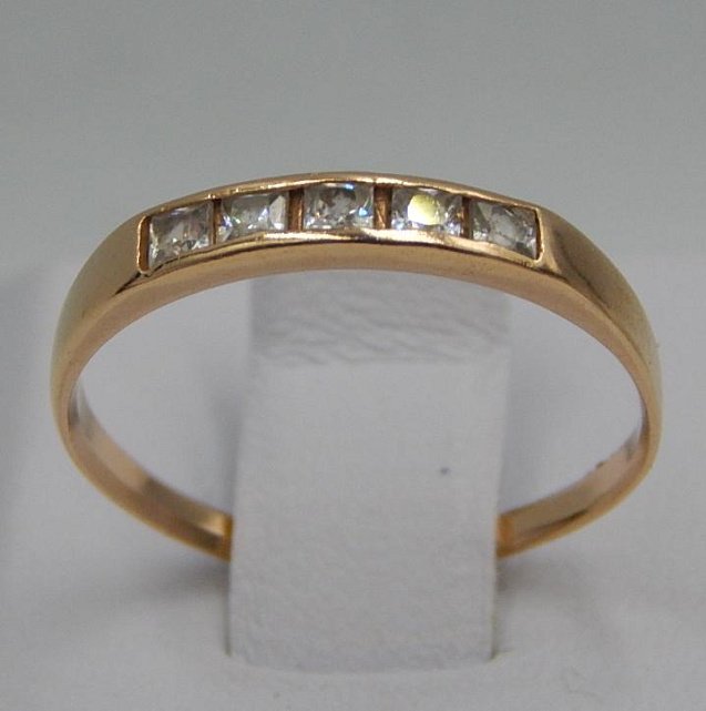 Кольцо из красного золота с цирконием (33684222) 0
