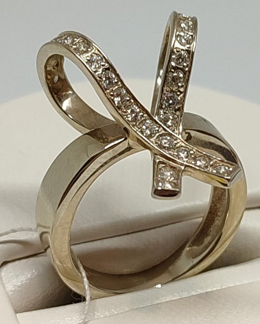 Кольцо из белого золота с бриллиантом (-ми) (27416691)  4