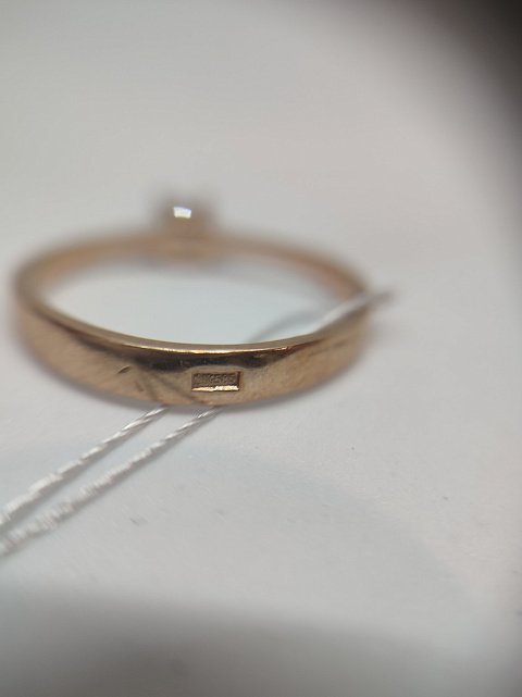 Кольцо из красного золота с бриллиантом (-ми) (27418275) 8