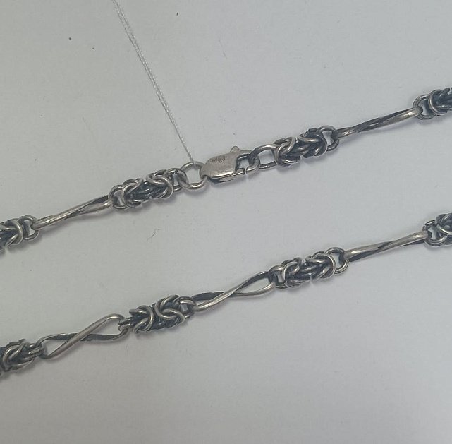 Серебряная цепь с плетением Фантазийное (33737517) 0