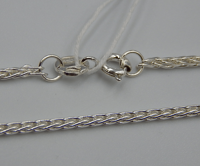 Срібний ланцюг з плетінням Колосок (33537649) 0