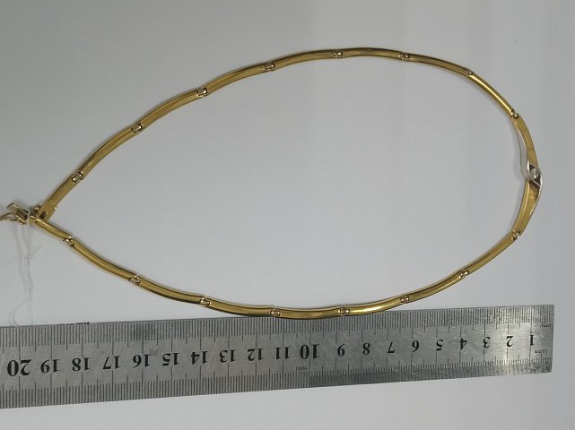 Колье из желтого и белого золота с бриллиантом (-ми) (33635785) 2