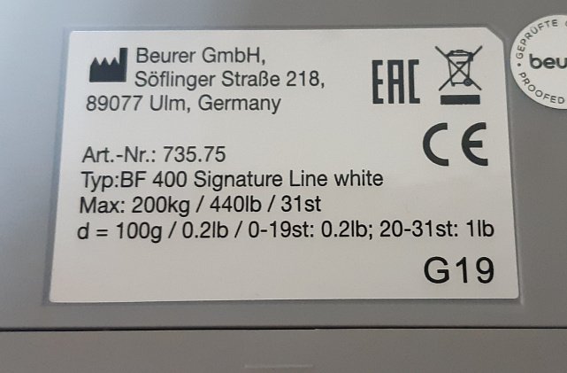 Ваги підлогові електронні Beurer SignatureLine BF 400 5