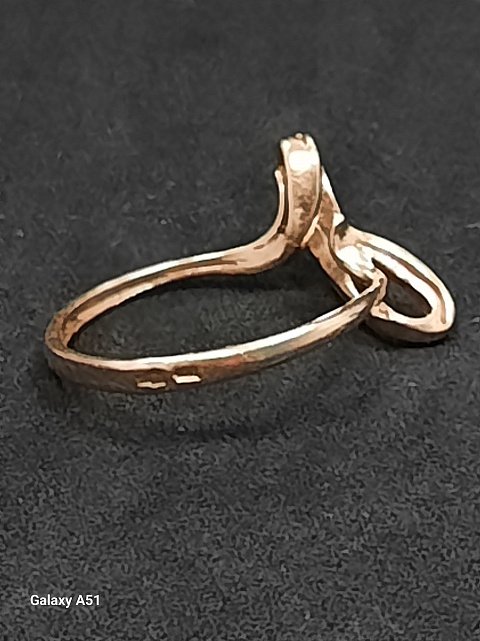 Кольцо из красного золота с цирконием (33733858) 7