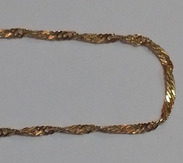 Цепь из красного золота с плетением Сингапур (31910424)  1