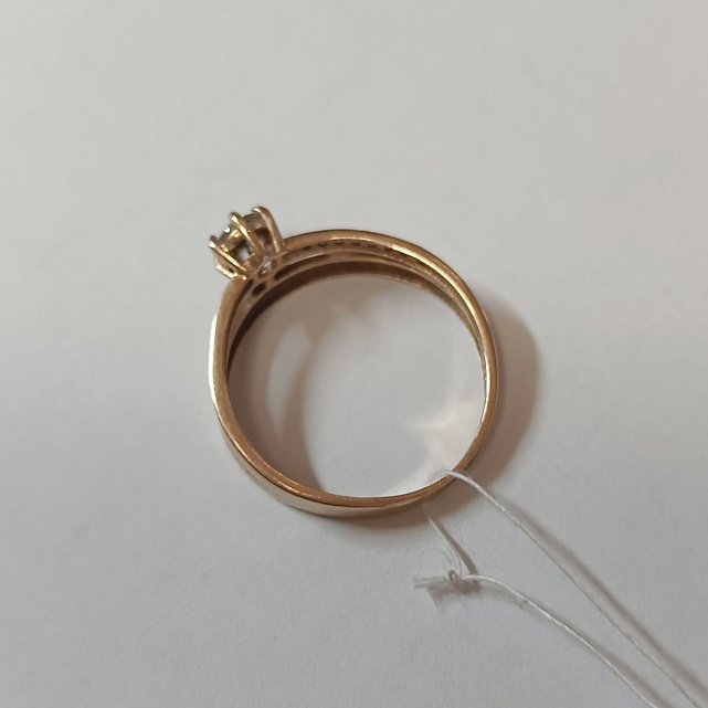 Кольцо из красного золота с цирконием (33769185)  1