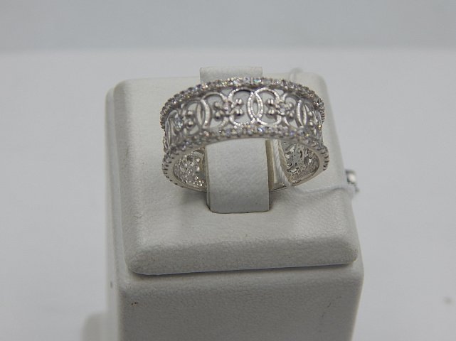 Серебряное кольцо с цирконием (33066856) 1