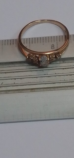Кольцо из красного золота с цирконием (31909865)  1