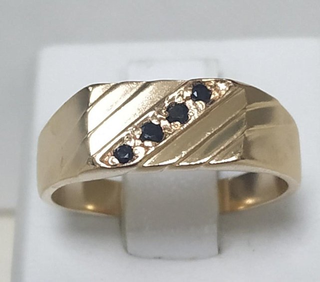 Перстень из красного золота с цирконием (30374352)  0