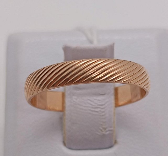 Обручальное кольцо из красного золота (33699519)  0