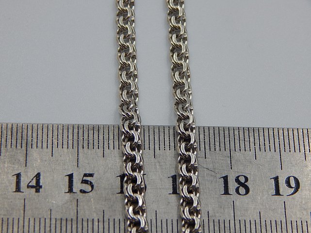 Серебряная цепь с плетением Бисмарк (30589294) 2