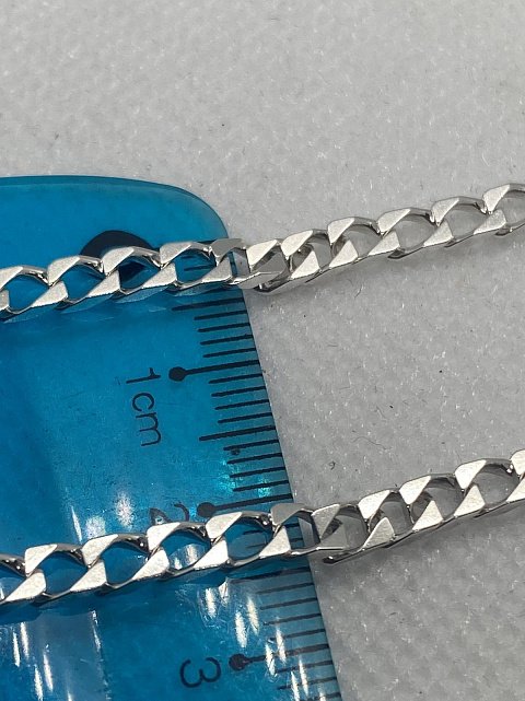 Серебряная цепь с плетением панцирное (31760757) 1