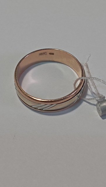 Обручальное кольцо из красного и белого золота (31784884)  2