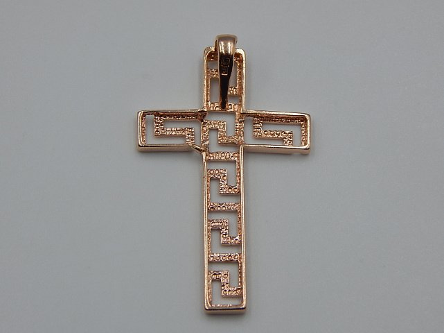 Підвіс-хрест з червоного золота (33717189) 2
