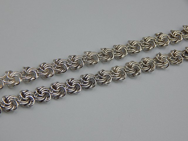 Серебряная цепь с плетением Розочка (32113600) 1