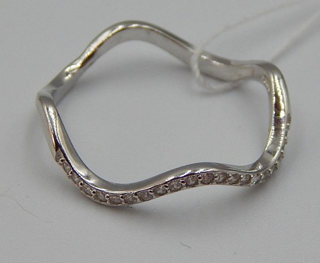 Серебряное кольцо с цирконием (30657566) 2