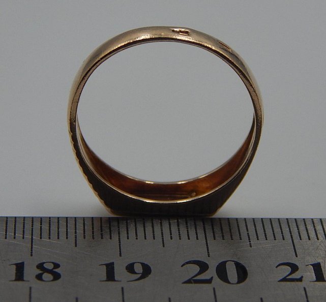 Перстень из красного и белого золота с цирконием (33189703)  3