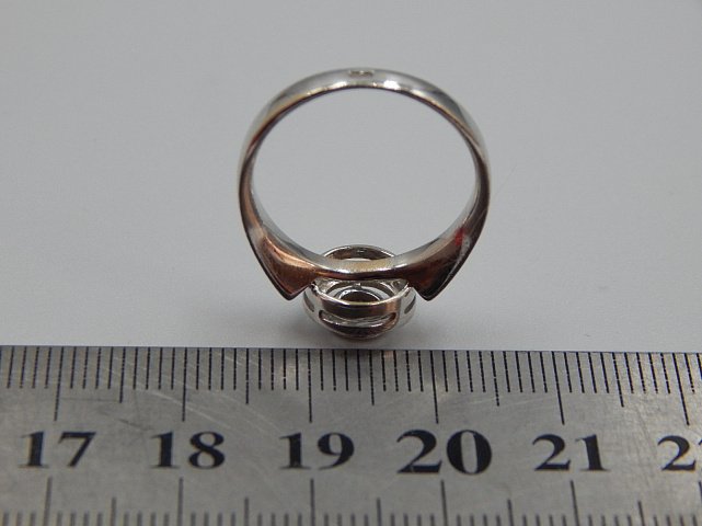 Кольцо из белого золота с бриллиантом (-ми) (31647120) 3