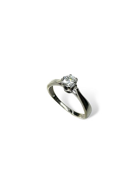 Кольцо из белого золота с бриллиантом (-ми) (33543075) 3