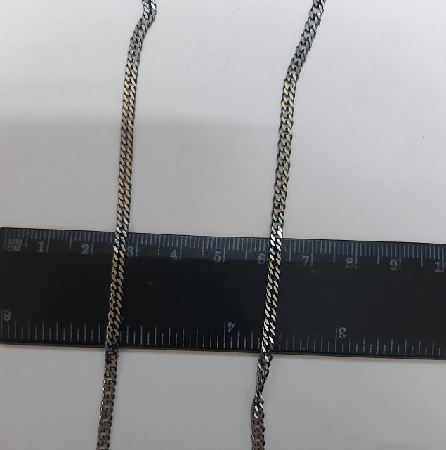 Серебряная цепь с плетением Двойной ромб (30520708) 2