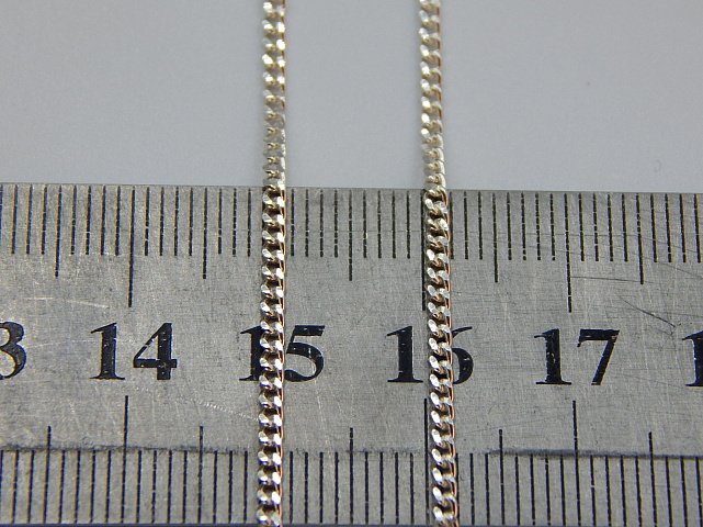 Серебряная цепь с плетением панцирное (32573136) 2