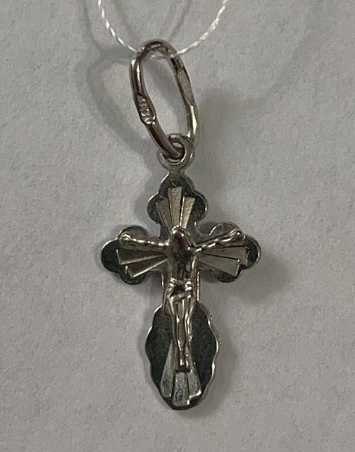 Срібний підвіс-хрест (30109899) 0