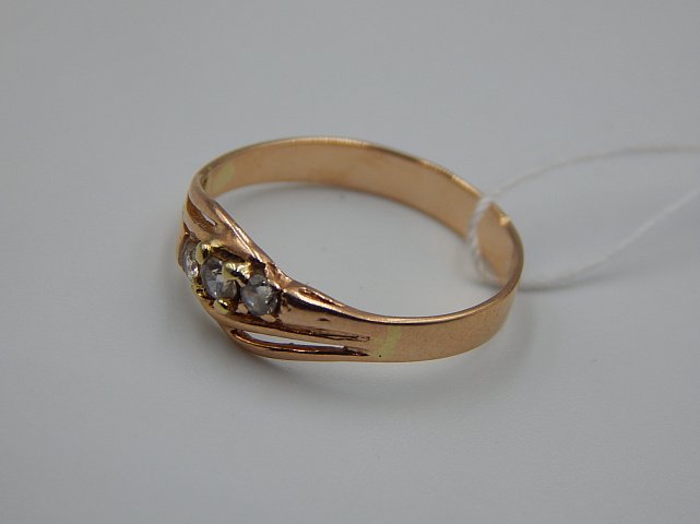 Кольцо из красного золота с цирконием (33644597) 5