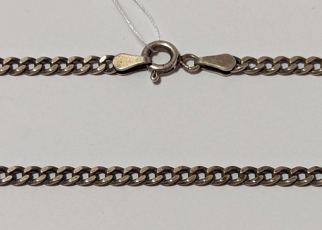 Серебряная цепь с плетением панцирное (33764059) 1