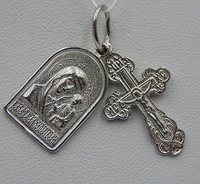 Серебряная подвес-ладанка с крестом (33006172) 0