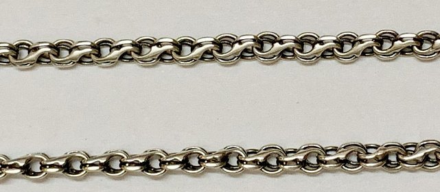 Серебряная цепь с плетением бисмарк (5460890) 0