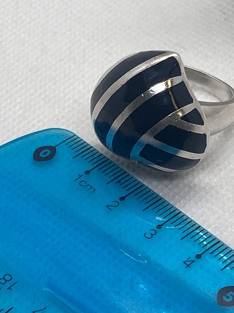 Серебряное кольцо с эмалью (31704738) 4