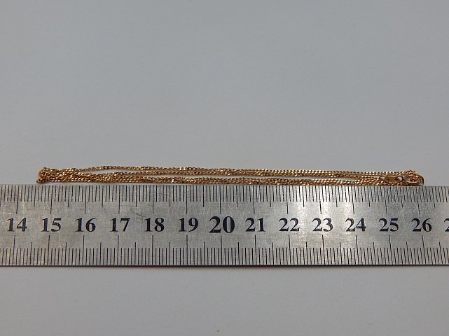 Ланцюжок з червоного золота з плетінням панцирное (32060195) 3