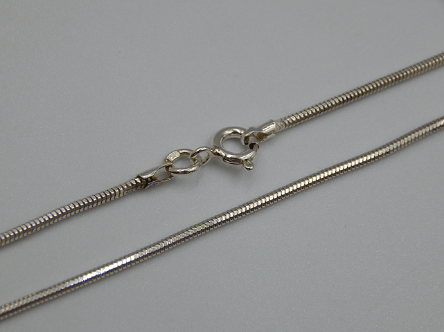 Серебряная цепь с плетением Снейк (31376038) 0
