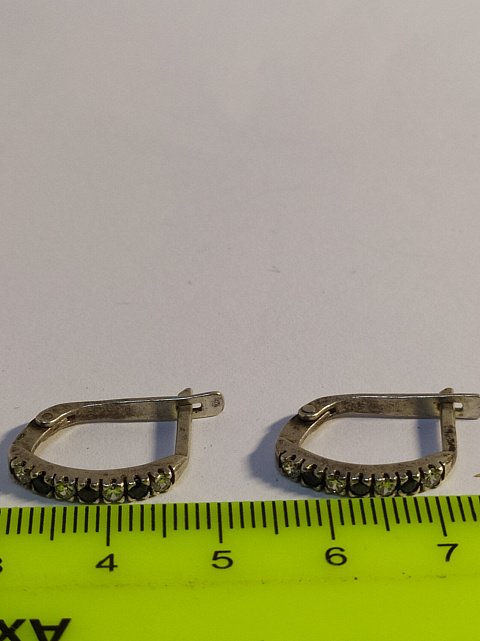 Срібні сережки з цирконієм (33698800) 2