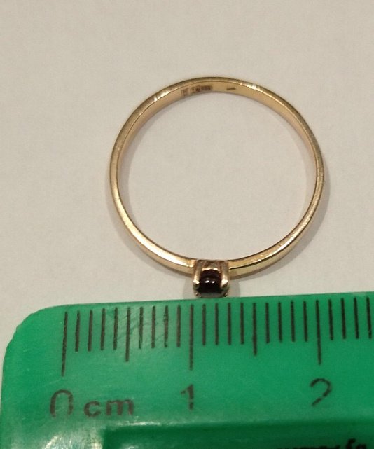 Кольцо из красного золота с цирконием (32388489) 2