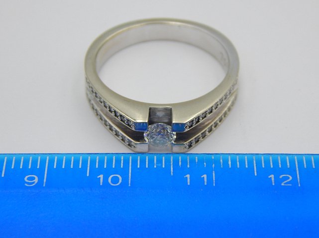 Кольцо из белого золота с бриллиантом (-ми) (30717967) 4