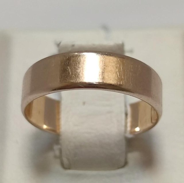 Обручальное кольцо из красного золота (33940555) 0