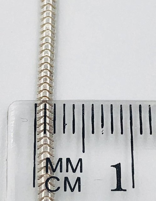 Серебряная цепь с плетением Снейк (33721635) 2