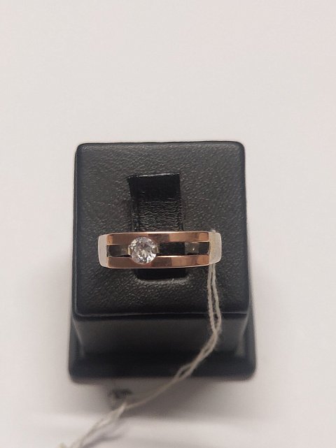 Серебряное кольцо с цирконием (30371275) 4