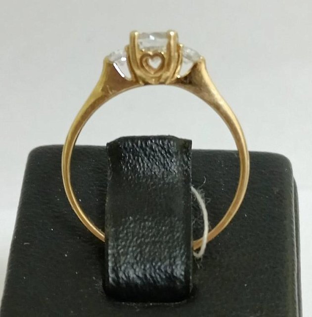 Кольцо из красного золота с цирконием (32113036) 5