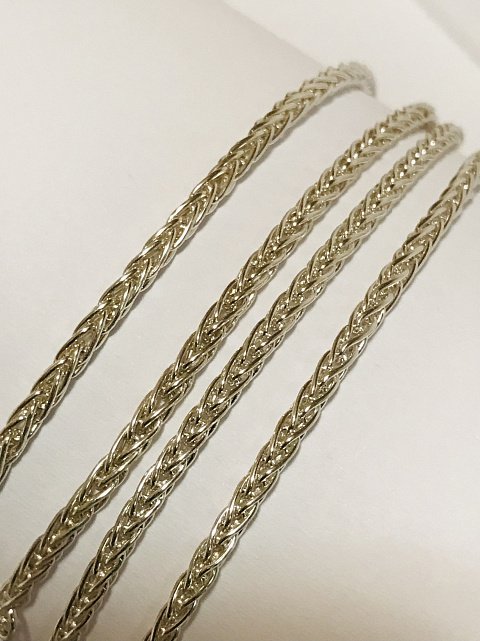 Серебряная цепь с плетением Колосок (32242307) 4