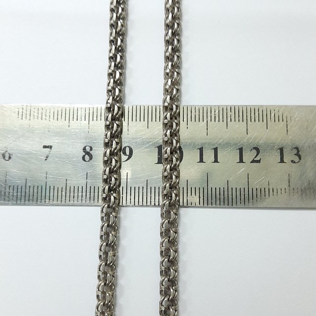 Серебряная цепь с плетением Бисмарк (32999930) 3