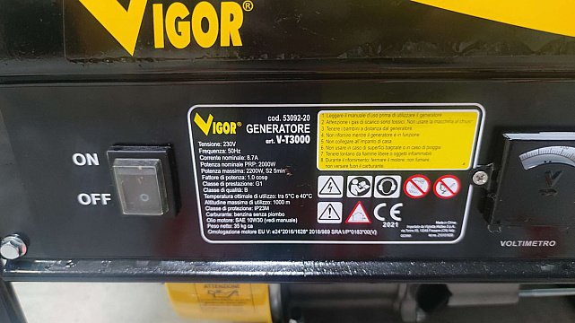 Электрогенератор Vigor V-T3000 8
