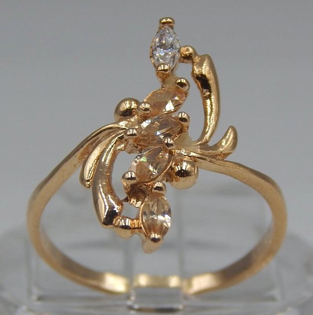 Кольцо из красного золота с цирконием (33738682) 0