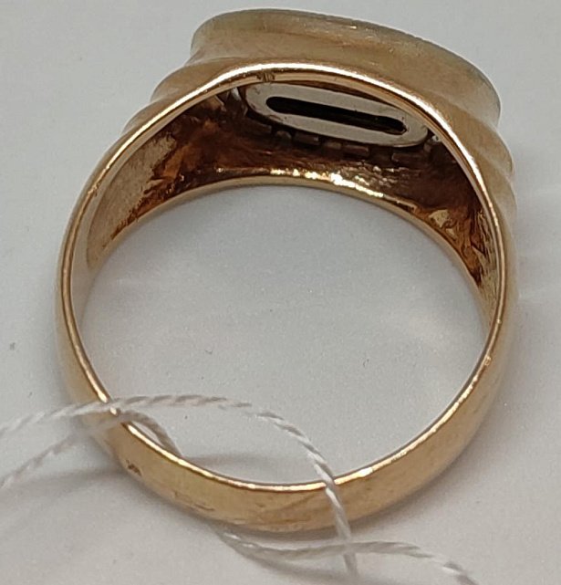 Перстень із червоного та білого золота з цирконієм (28546584) 2