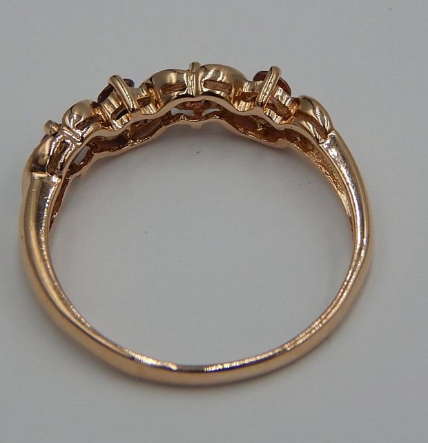 Кольцо из красного и белого золота с кунцитом и бриллиантом (-ми) (32199053) 4
