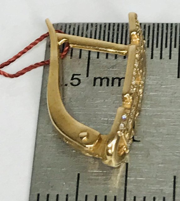 Серьги из красного золота с цирконием (29908060) 1