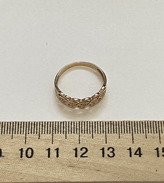 Кольцо из красного золота с цирконием (33496853)  5
